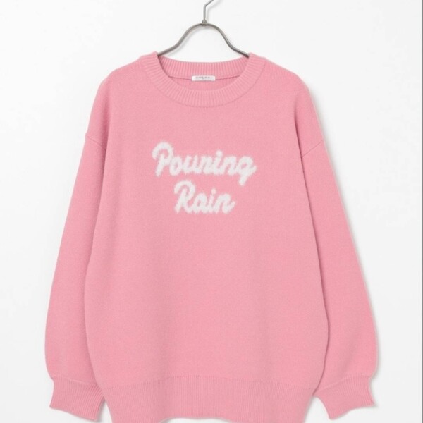 フェザーロゴニット(ピンク)